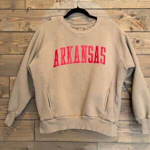 Arkansas Razorbacks Three Square Thick Crewneck Sweatshirt with details Small